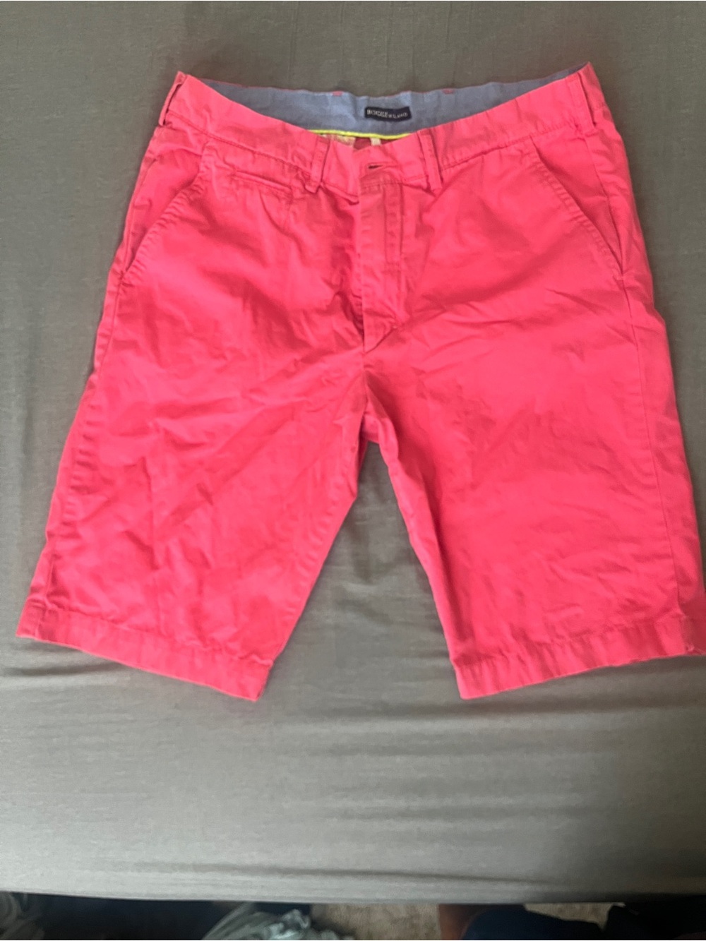 Boggi Milano Pink Flat-Front Men's Chino Shorts